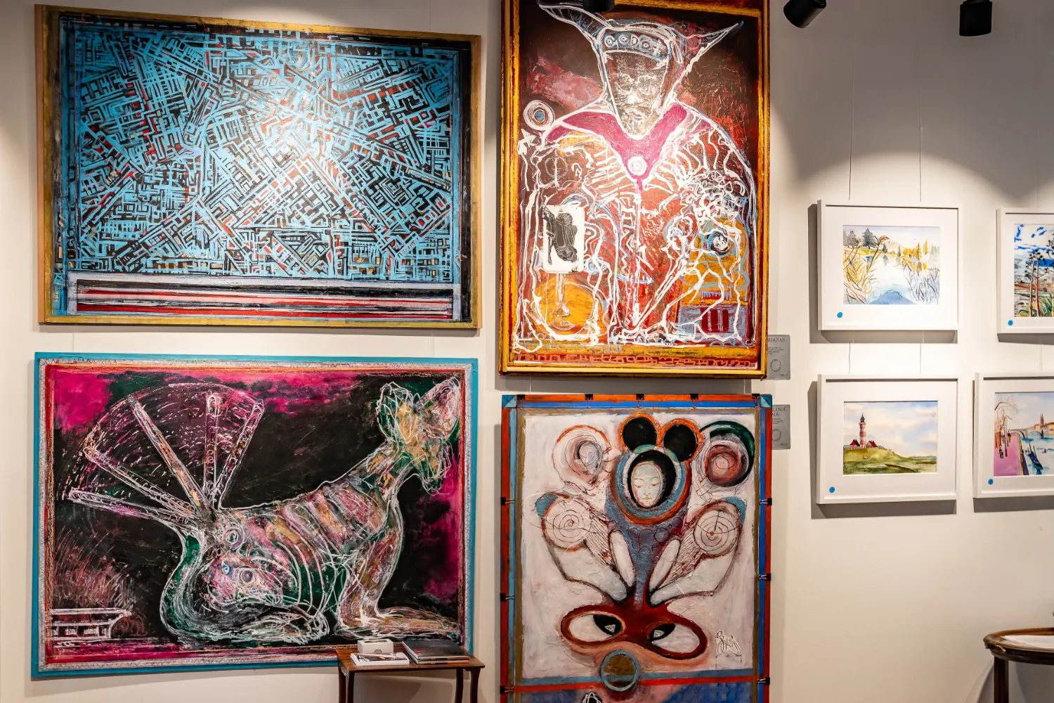 Kunstwerke, Künstler aus der Ausstellung „Parkinson und Pinselstrich“ in Baden (Aargau) – Bilder von Parkinson-Betroffenen