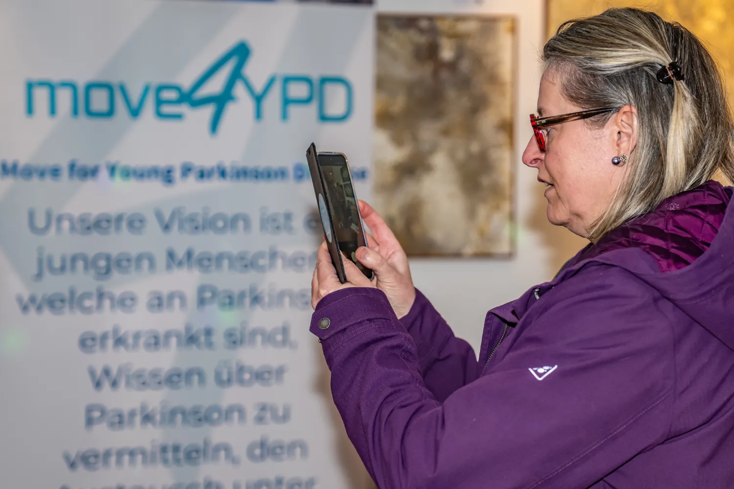 Kunstwerke, Künstler aus der Ausstellung „Parkinson und Pinselstrich“ in Baden (Aargau) – Bilder von Parkinson-Betroffenen