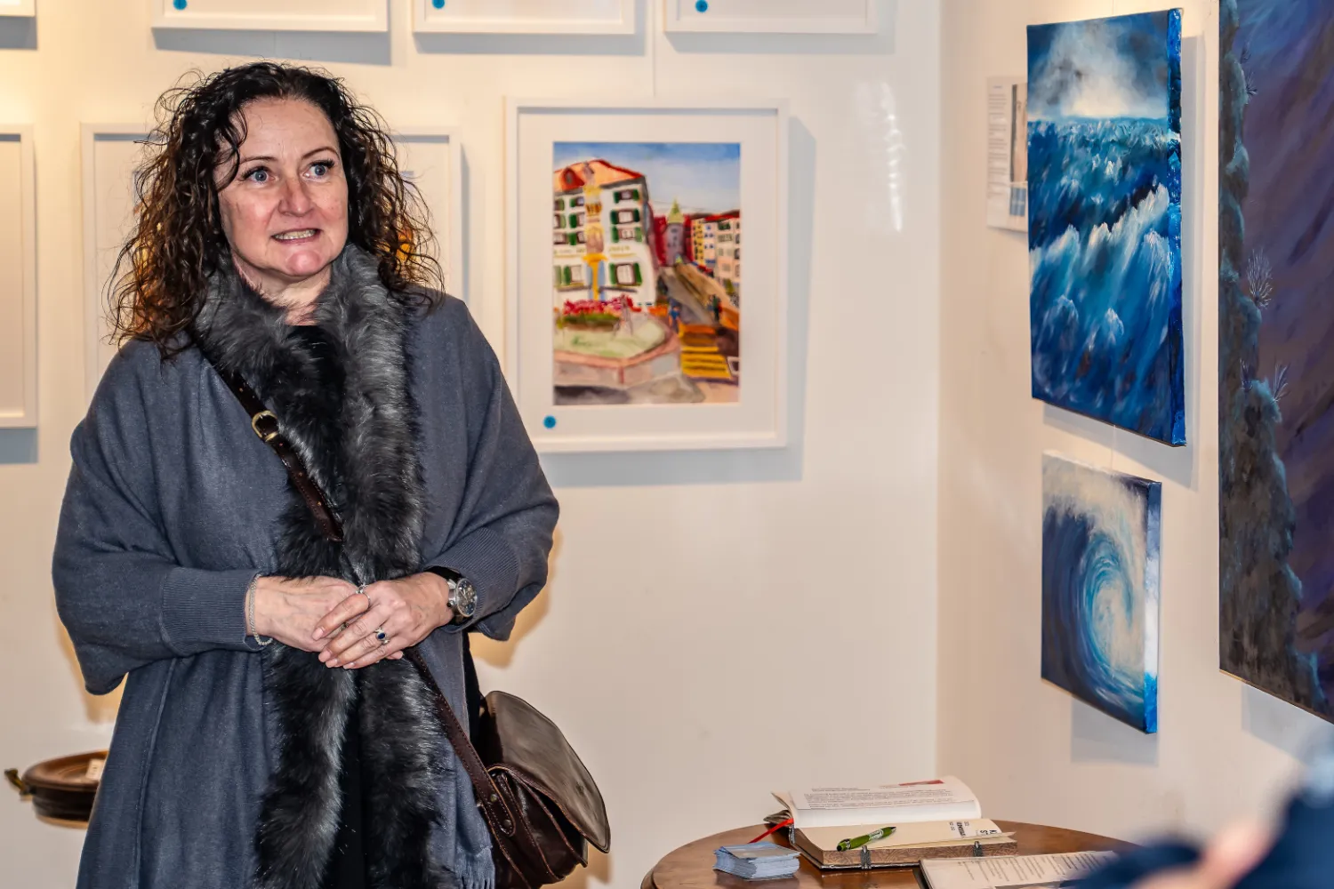 Kunstwerke, Künstler aus der Ausstellung „Parkinson und Pinselstrich“ in Baden (Aargau) – Bilder von Parkinson-Betroffenen